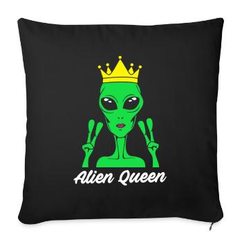 Reine extraterrestre - Housse de coussin décorative 45 x 45 cm - noir - Devant