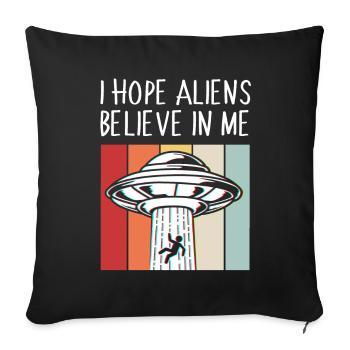 Extraterrestre - Housse de coussin décorative 45 x 45 cm - noir - Devant