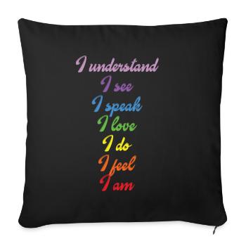Chakra Tantra Zen Buddhism Spirit Spirit - Sofa pillowcase 17,3'' x 17,3'' (45 x 45 cm) - black - Front