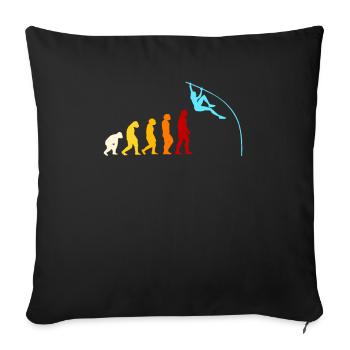 Stabhochsprung Evolution - Sofakissenbezug 45 x 45 cm - Schwarz - Vorne