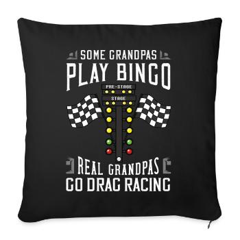 Drag Racing Drag racing Drag racing - Sofa pillowcase 17,3'' x 17,3'' (45 x 45 cm) - black - Front