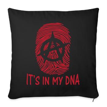 symbole de l'anarchie c'est dans mon empreinte digitale ADN Anarchie - Housse de coussin décorative 45 x 45 cm - noir - Devant