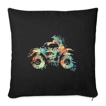 Quad ATV Splash - Housse de coussin décorative 45 x 45 cm - noir - Devant