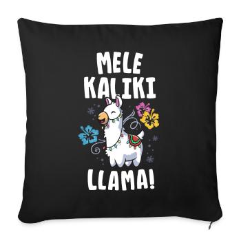 Chemise Mele Kalikimaka pour femme Hawaiian Xmas - Housse de coussin décorative 45 x 45 cm - noir - Devant