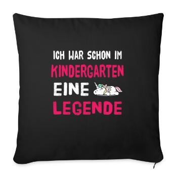 Kindergarten Legende - Sofakissenbezug 45 x 45 cm - Schwarz - Vorne