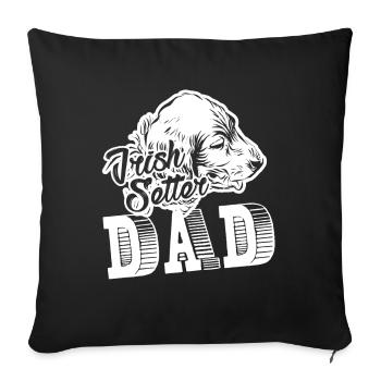 Chemise Papa Setter Irlandais - Housse de coussin décorative 45 x 45 cm - noir - Devant