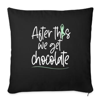 After this we get Chocolate Yoga Design - Sofa pillowcase 17,3'' x 17,3'' (45 x 45 cm) - black - Front