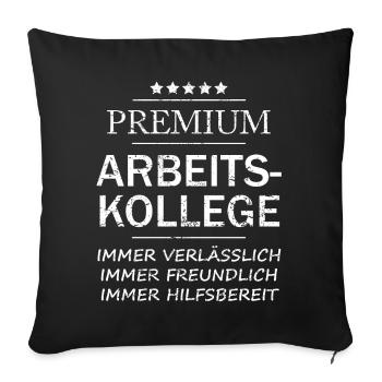 Bester Arbeitskollege Spruch Geschenk Herren - Sofakissenbezug 45 x 45 cm - Schwarz - Vorne