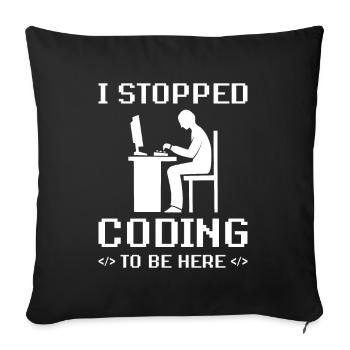 Programmer gift - Sofa pillowcase 17,3'' x 17,3'' (45 x 45 cm) - black - Front