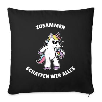 Together we can do anything but stay sober - Sofa pillowcase 17,3'' x 17,3'' (45 x 45 cm) - black - Front
