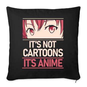 Cadeau de manga d'anime disant Otaku - Housse de coussin décorative 45 x 45 cm - noir - Devant