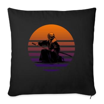 Kendo - Sofa pillowcase 17,3'' x 17,3'' (45 x 45 cm) - black - Front
