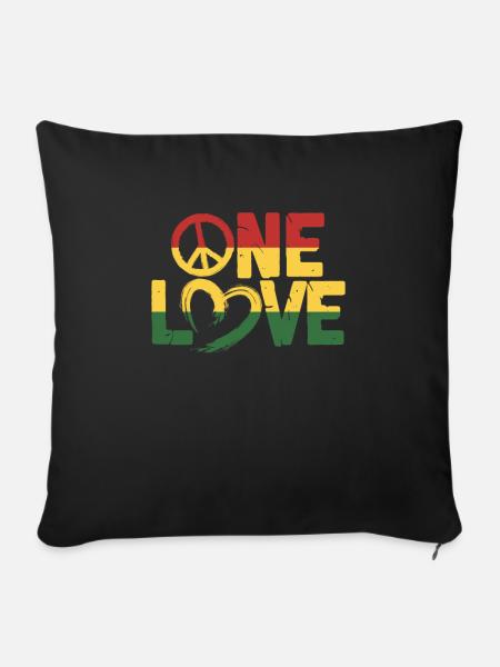 Rasta - Sofakissenbezug 45 x 45 cm - Schwarz