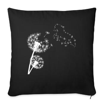 Island Pferd Pusteblume - Sofakissenbezug 45 x 45 cm - Schwarz - Vorne