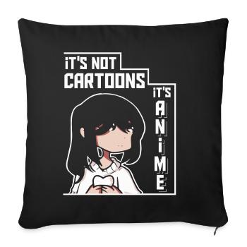 Anime Manga Kosplay pour les amateurs d'anime - Housse de coussin décorative 45 x 45 cm - noir - Devant