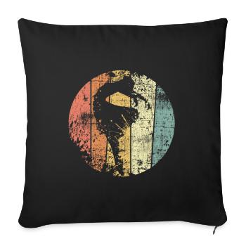 Danseur de ballet danse rétro - Housse de coussin décorative 45 x 45 cm - noir - Devant