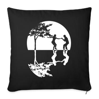 Boogie Woogie Dance Moon miroir - Housse de coussin décorative 45 x 45 cm - noir - Devant