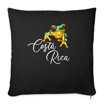 costa rica rain frog costa rica - Sofa pillowcase 17,3'' x 17,3'' (45 x 45 cm) - black - Front