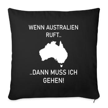 Australien - Sofakissenbezug 45 x 45 cm - Schwarz - Vorne