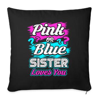 Grossesse soeur - Housse de coussin décorative 45 x 45 cm - noir - Devant