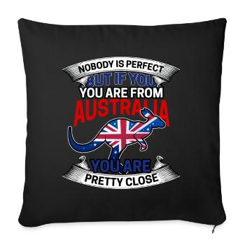 Australia - Sofa pillowcase 17,3'' x 17,3'' (45 x 45 cm) - black - Front