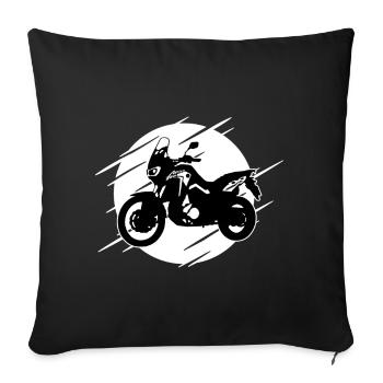 Idée cadeau carénage partiel vélo nu moto - Housse de coussin décorative 45 x 45 cm - noir - Devant