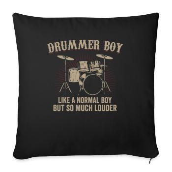 Batteur batteur batteur cadeau batteur - Housse de coussin décorative 45 x 45 cm - noir - Devant
