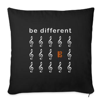 Alt key Different viola bass bassist - Sofa pillowcase 17,3'' x 17,3'' (45 x 45 cm) - black - Front