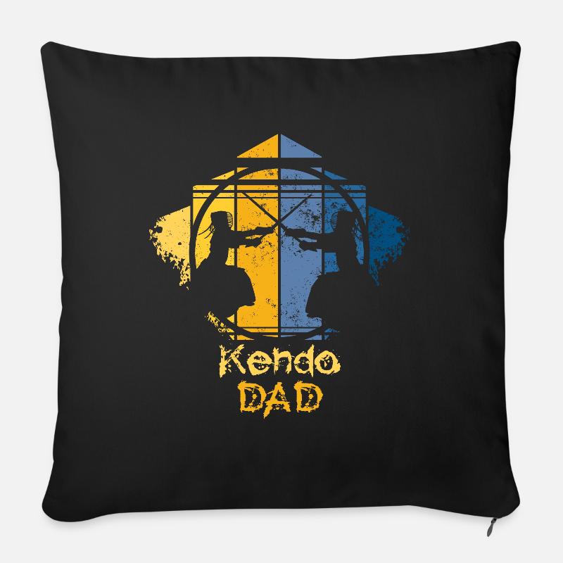 Kendo Papa - Sofakissenbezug 45 x 45 cm - Schwarz