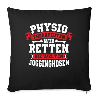 Physiotherapie Geschenk Physiotherapeut Physios - Sofakissenbezug 45 x 45 cm - Schwarz - Vorne