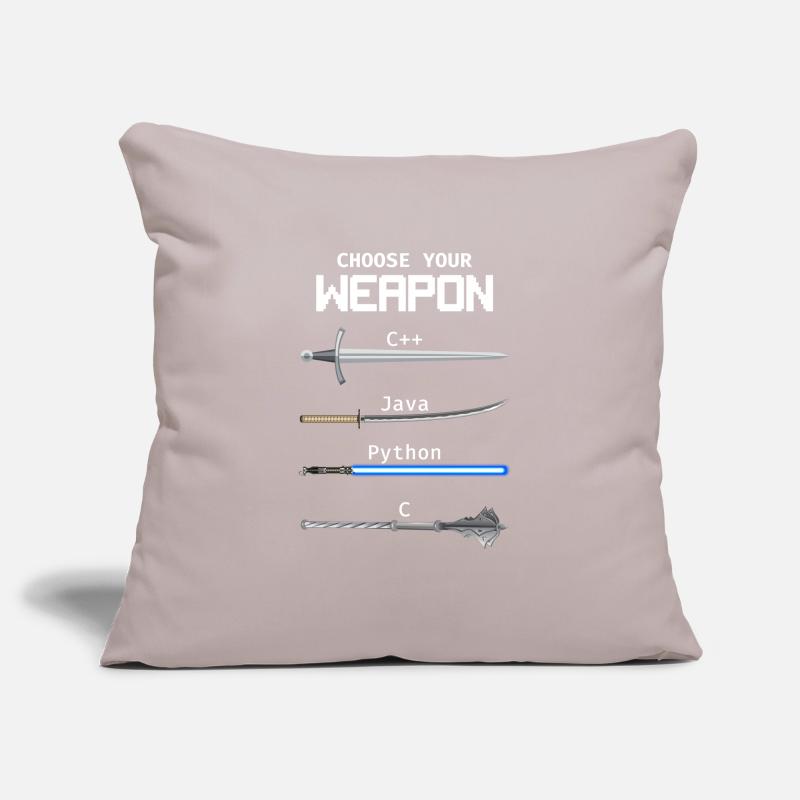 Choose Your Weapon C Java Python Programmer Sofa pillowcase 17,3'' x 17,3'' (45 x 45 cm)