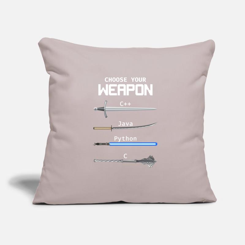 Choose Your Weapon C Java Python Programmer Sofa pillowcase 17,3'' x 17,3'' (45 x 45 cm)