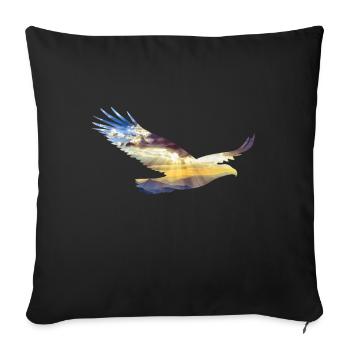Eagle mountains - Sofa pillowcase 17,3'' x 17,3'' (45 x 45 cm) - black - Front