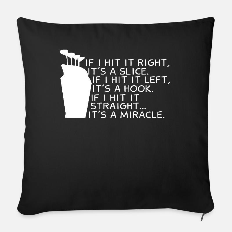 Lustiges Golf Sprüche Geschenk Golfen Golfer - Sofakissenbezug 45 x 45 cm - Schwarz