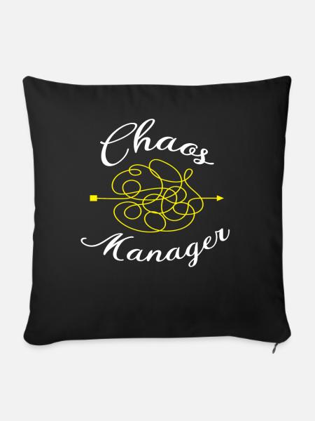Chaos Manager - Sofakissenbezug 45 x 45 cm - Schwarz
