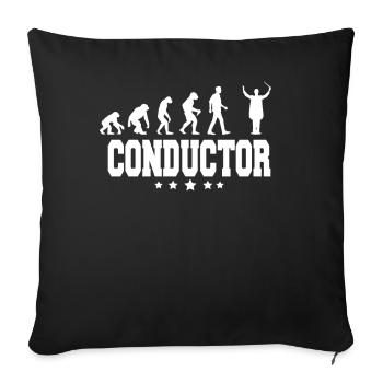 evolution of conductor - Sofa pillowcase 17,3'' x 17,3'' (45 x 45 cm) - black - Front
