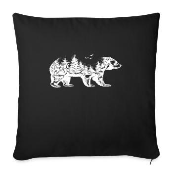 Bear bears design gift idea for Christmas - Sofa pillowcase 17,3'' x 17,3'' (45 x 45 cm) - black - Front