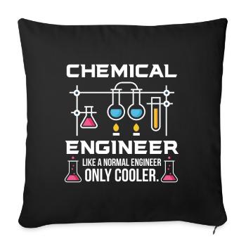 Ingénieur chimiste ingénieur chimiste ingénieur chimiste - Housse de coussin décorative 45 x 45 cm - noir - Devant