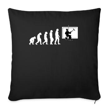 Window cleaner evolution - Sofa pillowcase 17,3'' x 17,3'' (45 x 45 cm) - black - Front