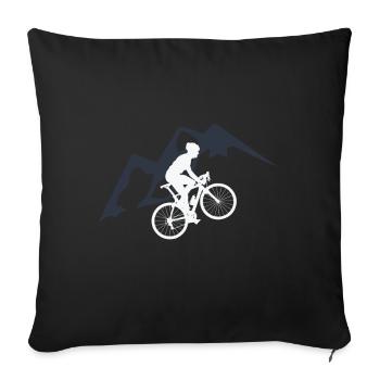 Bicycle Road Bike Bike Tour Mountain Alps Mountainbik - Sofa pillowcase 17,3'' x 17,3'' (45 x 45 cm) - black - Front