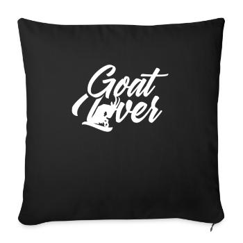 Goats lovers domestic goat goat yard goat - Sofa pillowcase 17,3'' x 17,3'' (45 x 45 cm) - black - Front