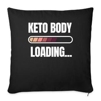 Cool Keto Body Loading Shirt Gift - Sofa pillowcase 17,3'' x 17,3'' (45 x 45 cm) - black - Front