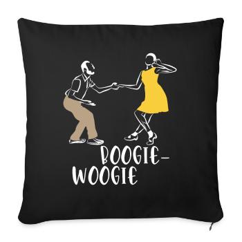 Boogie woogie - Sofa pillowcase 17,3'' x 17,3'' (45 x 45 cm) - black - Front