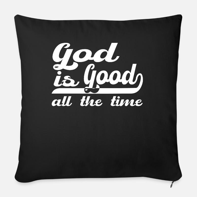 Christianisme Dieu cadeau chrétien - Housse de coussin décorative 45 x 45 cm - noir