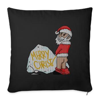 Ugly Christmas Funny - Sofa pillowcase 17,3'' x 17,3'' (45 x 45 cm) - black - Front