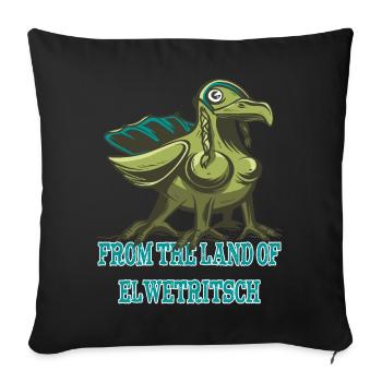 Du pays d'Elwetritsch - Housse de coussin décorative 45 x 45 cm - noir - Devant