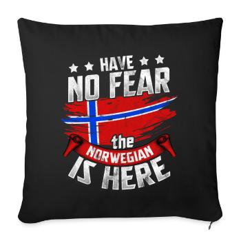 Norway proudly honor Nordic North Cape Vikings Oslo - Sofa pillowcase 17,3'' x 17,3'' (45 x 45 cm) - black - Front