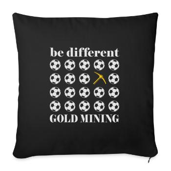Prospection d'or orpaillage design différent cool - Housse de coussin décorative 45 x 45 cm - noir - Devant