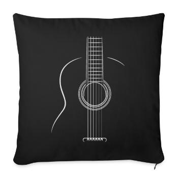 Acoustic guitarist - Sofa pillowcase 17,3'' x 17,3'' (45 x 45 cm) - black - Front