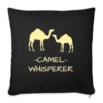 Chameau Whisperer - Housse de coussin décorative 45 x 45 cm - noir - Devant